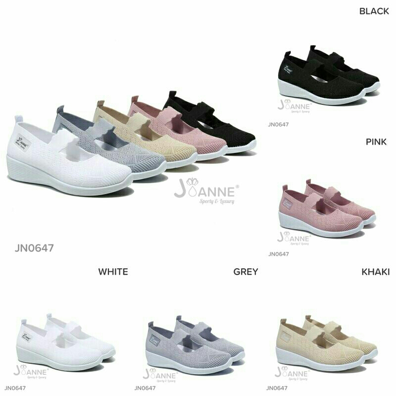 JOANNE Highsole FlyKnit Slip On Shoes #JN0647 ORIGINAL