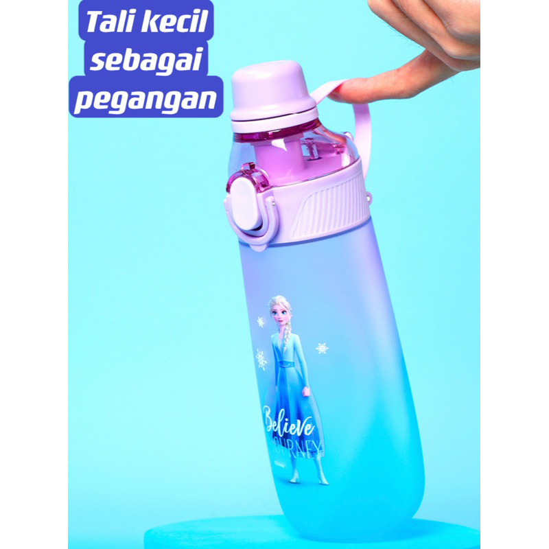 Botol Minum Anak Elsa Mickey Minnie Satu Tutup Dual fungsi Bahan Tritan BPA Free