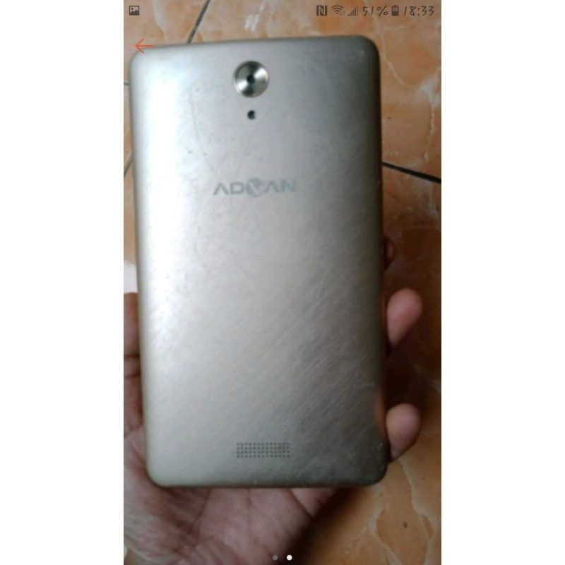 Tablet andoid advan s7c normal.