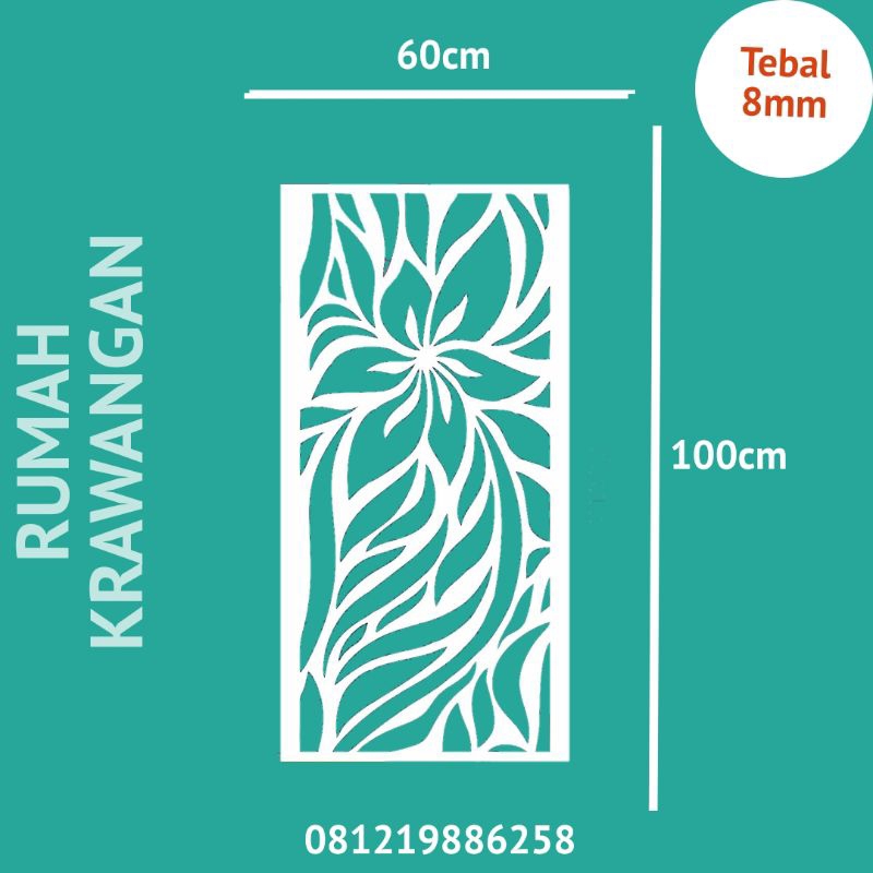 krawangan pvc board / foam board uk 60x100cm tebal 8mm