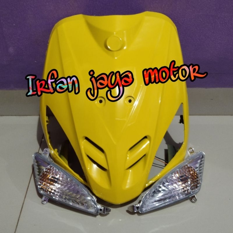 Tameng depan dan Sen depan yamaha mio Sporty kuning