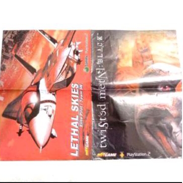 poster jadul bonus majalah hot game (1 lembar bolak balik)