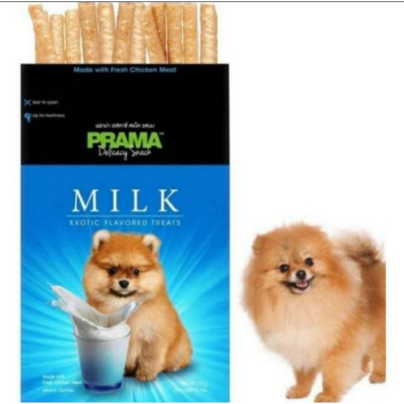 prama delicacy snack rasa hokkaido milk cemilan anjing 70 gr