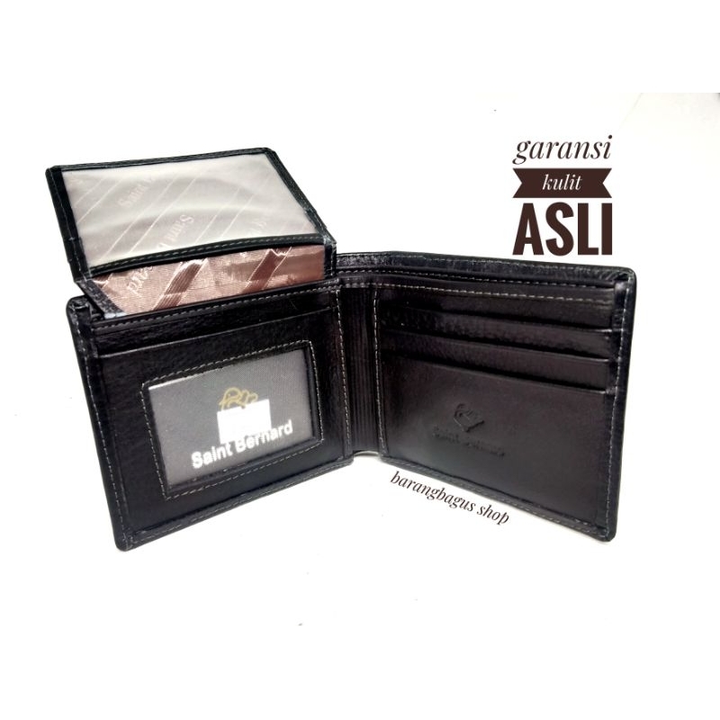 Dompet pria kulit asli model kulit halus original saint Bernard