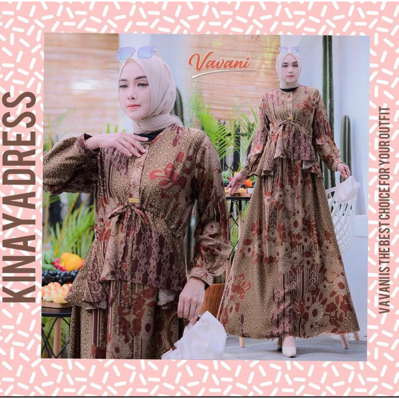 Dress gamis batik kinaya by vavani