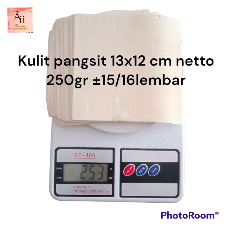 

kulit pangsit netto 250 gr ukuran 13 x 12 cm isi ± 15-16 lembar