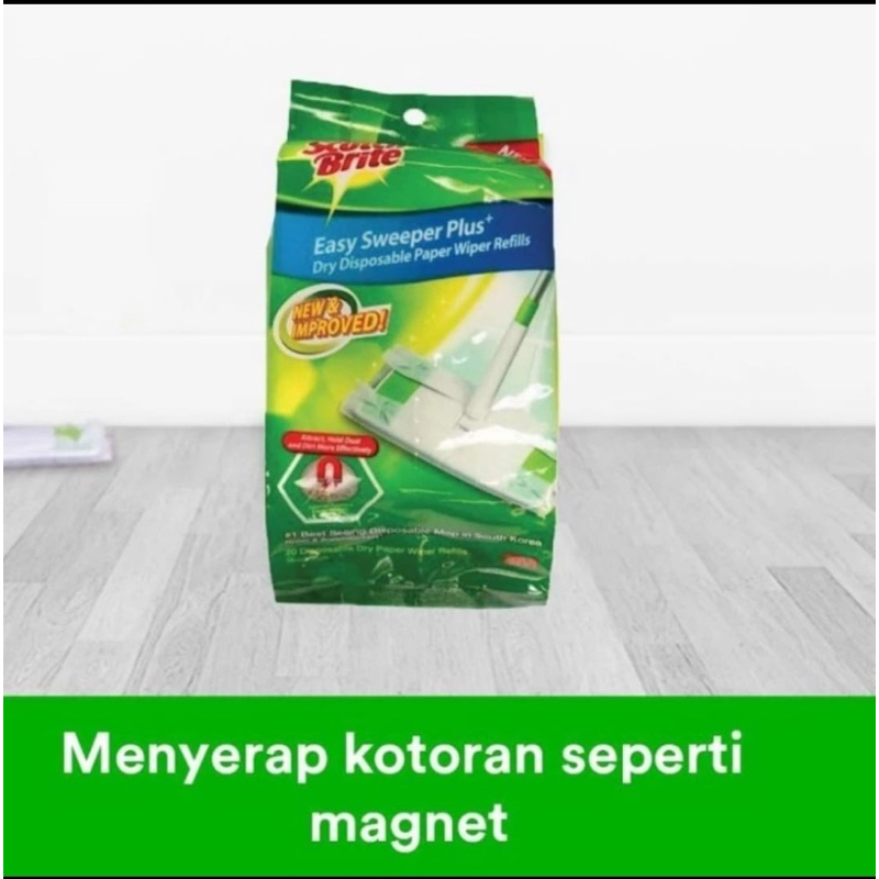 Scotch brite 3m Easy sweeper dry Refill kain pel kering Refill ES-dry