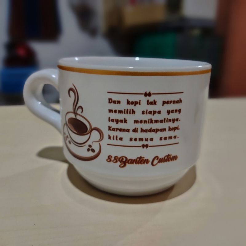 Cangkir Set Custom Desain Suka Suka Gelas Tea Souvernir Cangkir Teh