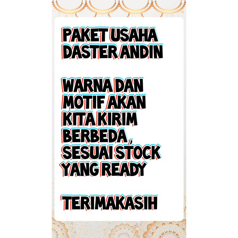 PAKET BUNDLING DASTER ANDIN DAPAT 5pcs - DASTER ANDIN BEST SELLER - DASTER ANDIN KANCING