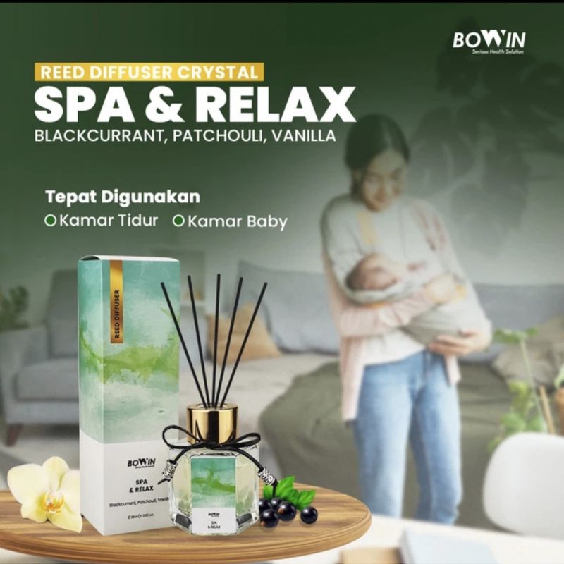 Bowin Reed Diffusser Crystal Aromatherapy Pengharum Ruangan Essential oil