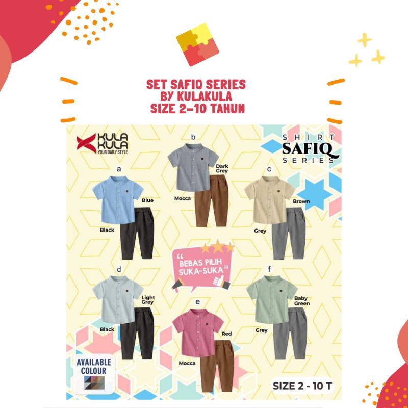 SET SAFIQ SERIES BABY GREEN BY KULAKULA SIZE 2 TAHUN