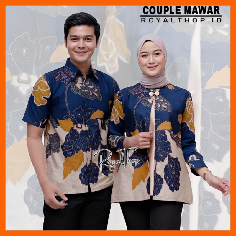 COUPLE ATASAN HEM BLUS TRANDING INTERNATIONAL BATIK COUPLE TERLARIS BATIK KANTOR SERAGAMAN