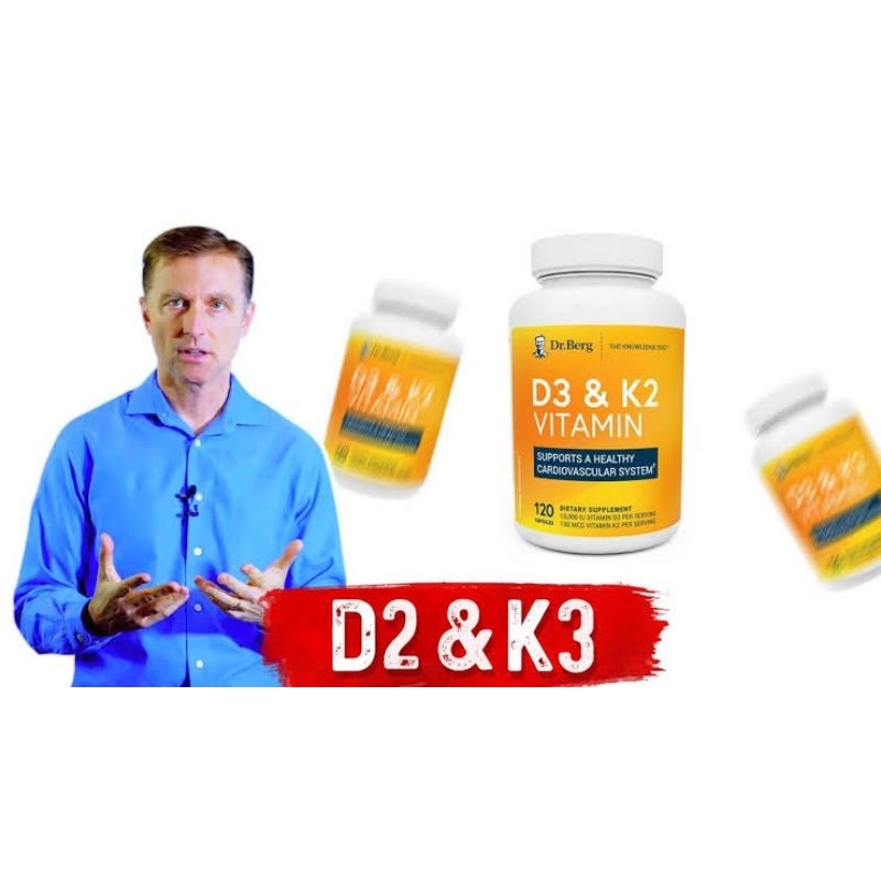 TERLARIS VITAMIN D3 & K2 Dr.Berg 10.000 IU 120 KAPSUL MENJAGA IMMUN DALAM TUBUH, Vitamin D3, Vitamin