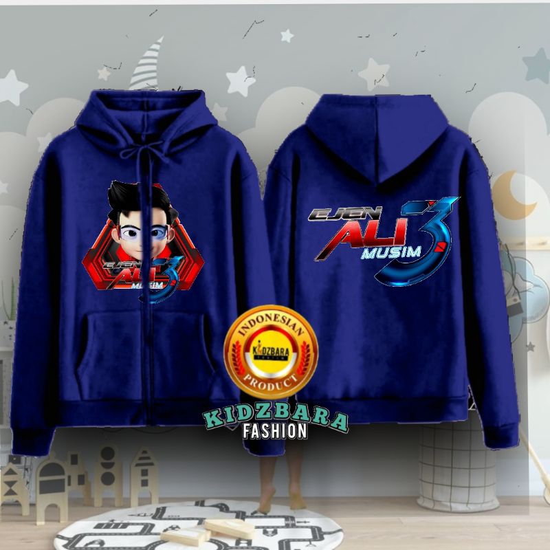 Jaket anak Karakter Ejen Ali/Hoodie Sweater Anak Ejen Ali