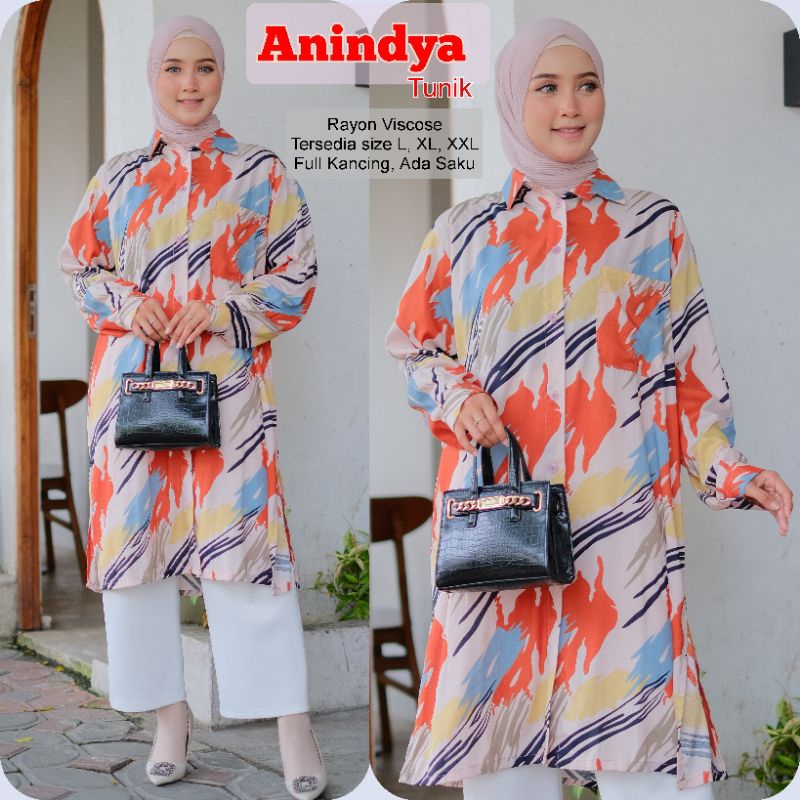 PROMO LONG TUNIK/ATASAN WANITA MOTIF RAYON VISCOSE LD 100/110/120