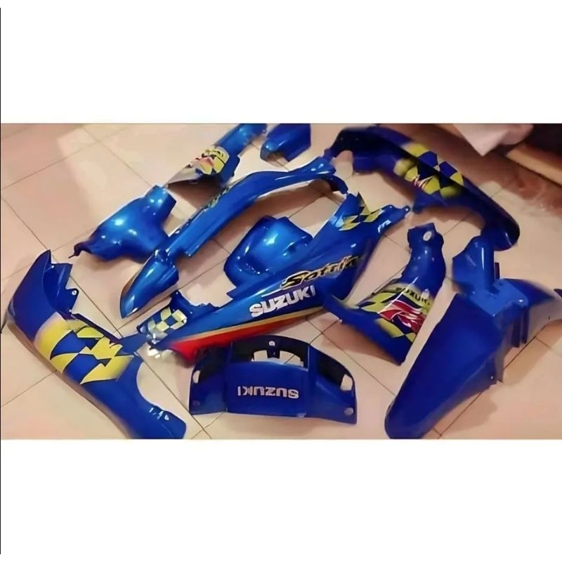 Body Satria Lumba Biru Fullset Halus Suzuki Satria Lumba Cover Body Halus Fullset Satria Lumba