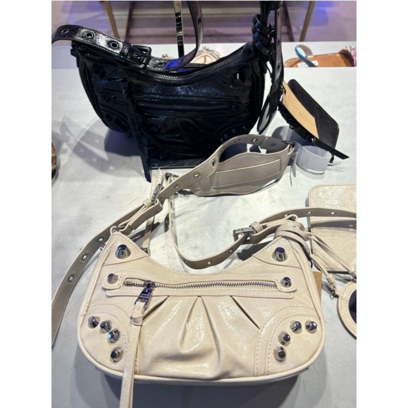 TAS STEVE MADDEN HAND BAG BGLOWING HOBO SILVER BLACK PINK RED BONE YELLOW WHITE NEON NEW ORIGINAL LI