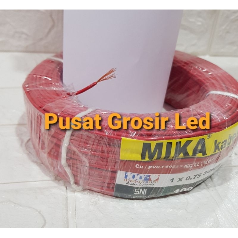 HARGA PER METER KABEL SERABUT MIKA NYAF 1X0.75 KABEL TEMBAGA ASLI SNI LMK