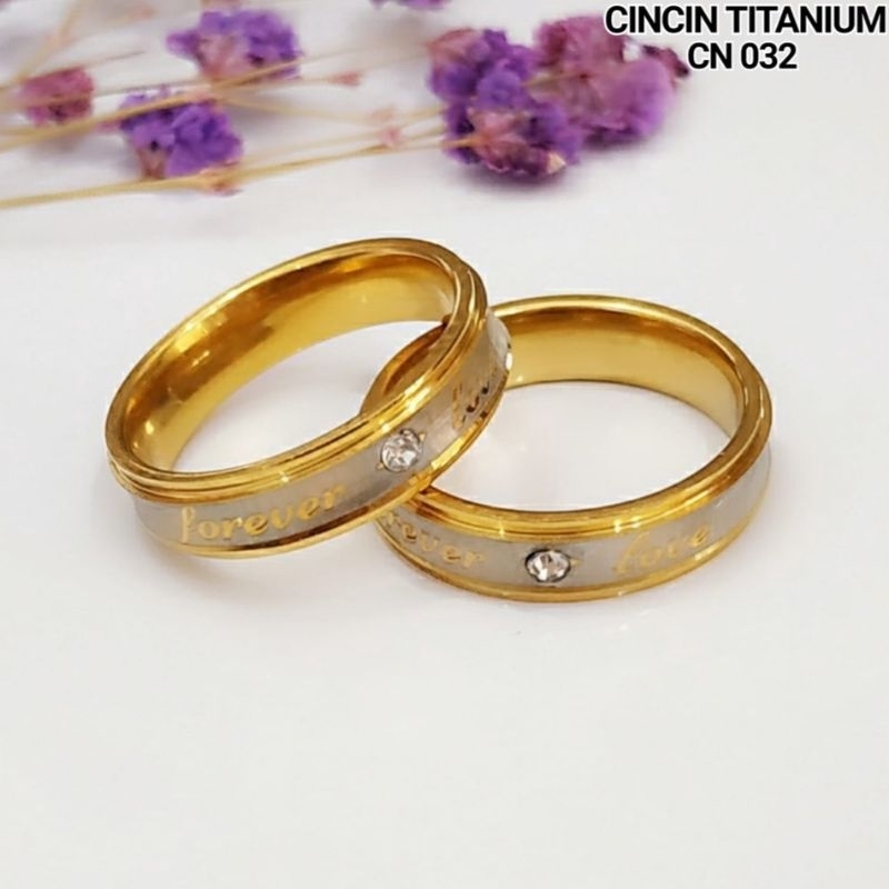 4s Grosir Solo || CINCIN TITANIUM LOVE FOREVER LIST GOLD || CINCIN COUPLE / CINCIN TUNANGAN / CINCIN ANNIVESARY KUALITAS PREMIUM ANTI KARAT&amp;LUNTUR