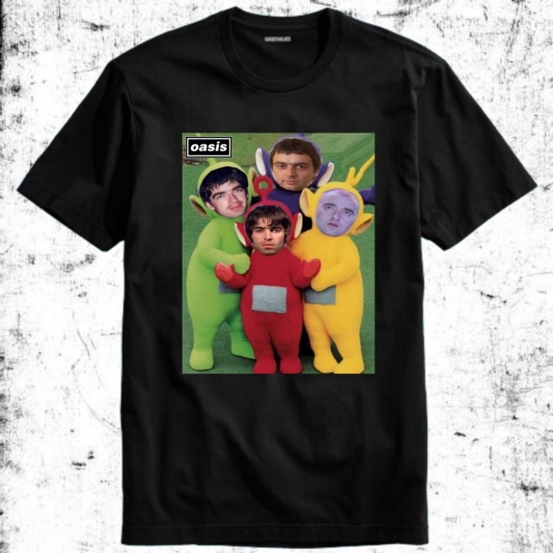 Kaos Baju Tshirt Pria Laki Cowok Cewek Perempuan Unisex Dewasa Band Oasis Liam Noel Gallagher Teletu
