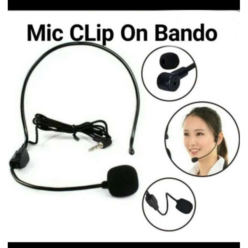 Bandu Clip Mic Handset Microphone Bando Jack 3.5 Mm