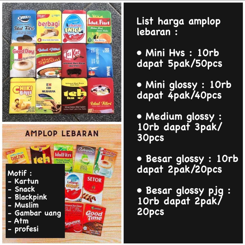 

Amplop lebaran terbaru ready stok