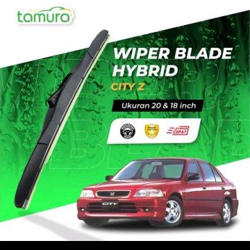Sepasang wiper mobil Honda CITY Z karet silicon hybrid