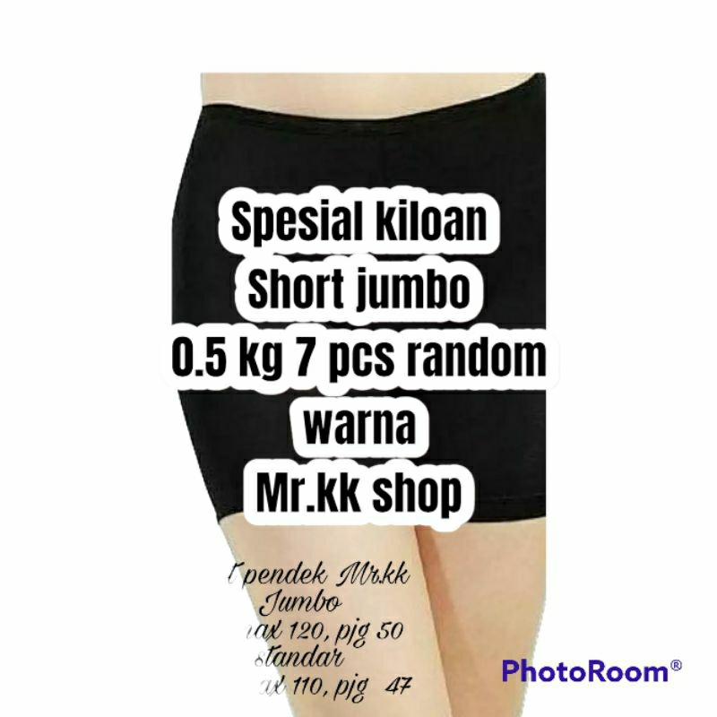 PAKET 7 pcs short jumbo BB 55-90 kg( BS REQUEST WARNA)