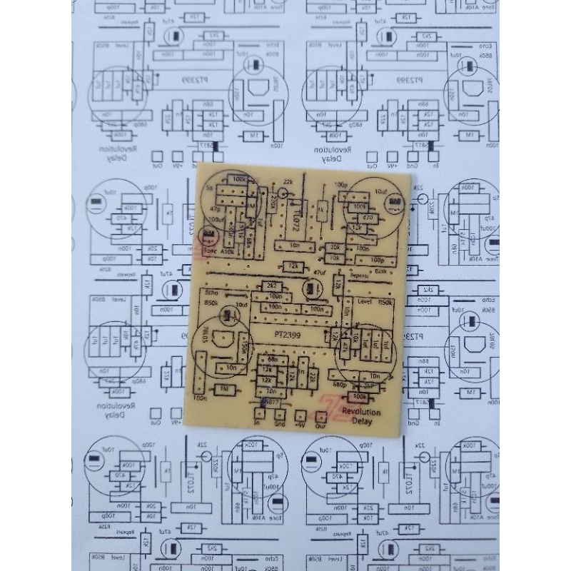 PCB EFEK GITAR REVOLUTION DELAY