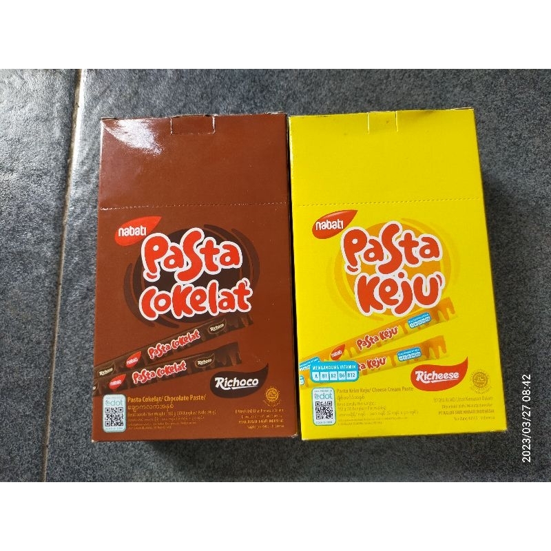 

nabati pasta keju/nabati pasta cokelat box isi 30pcs*6gr