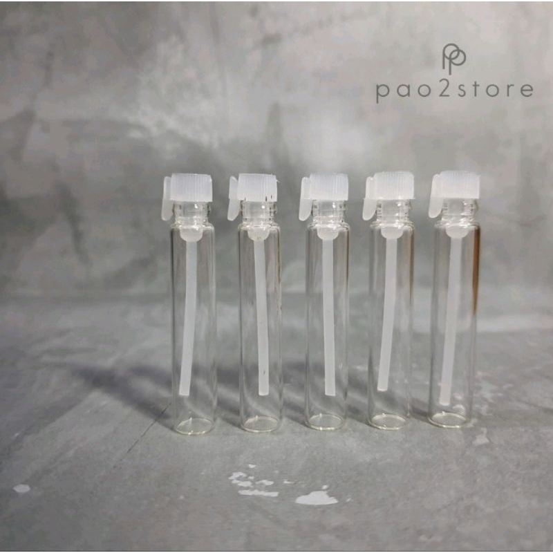 Vial 2ml Botol Tester Sample Parfum Kaca model Stik Panjang - Tutup