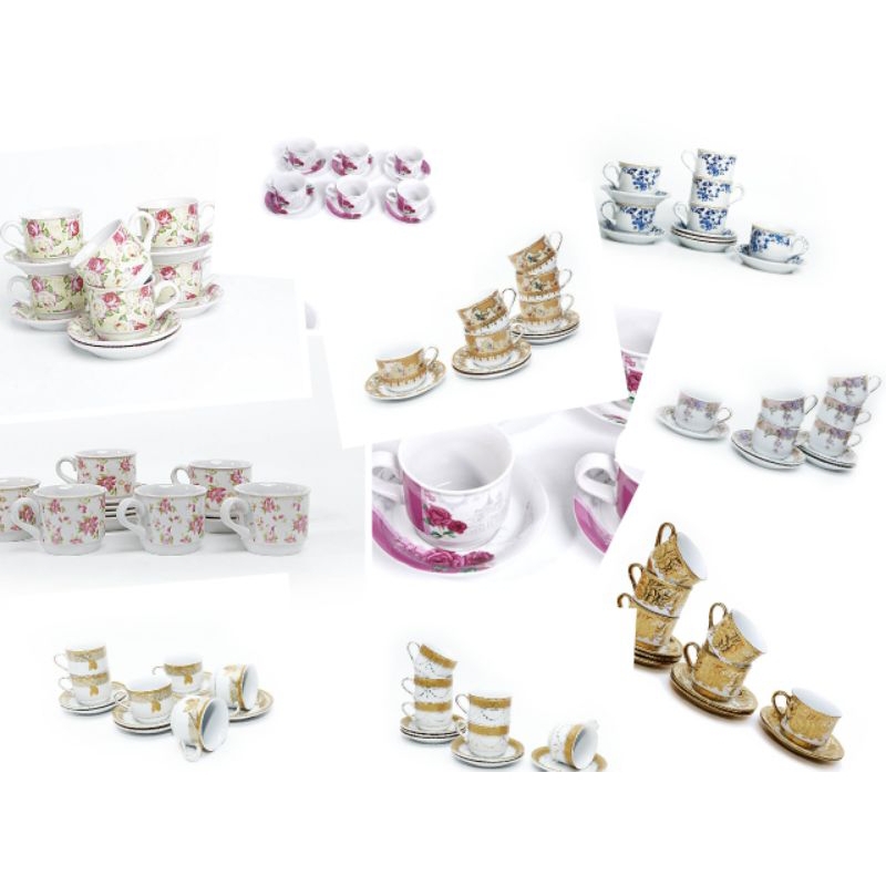 Vicenza Cangkir set Piring lepek Y83 6 pcs