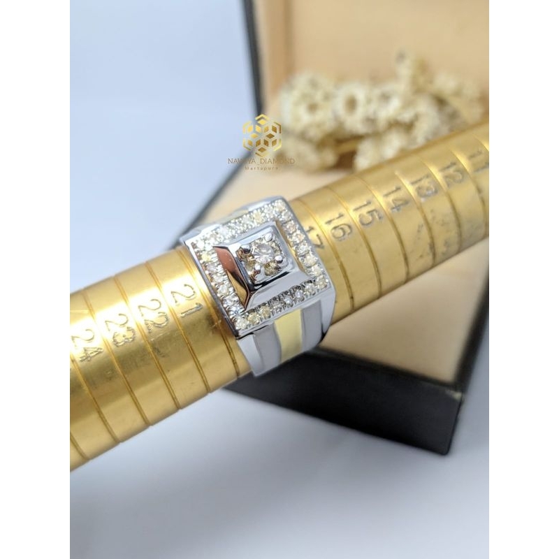 Cincin Perak Full Berlian Gratis Sertifikat Keaslian berlian Resmi