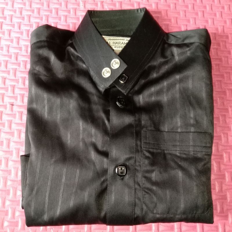 Jubah Al Haramain Balita hitam salur size 26