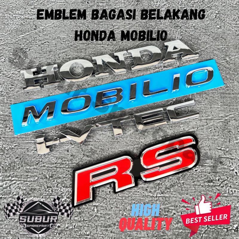 Emblem Bagasi Belakang Honda Mobilio RS