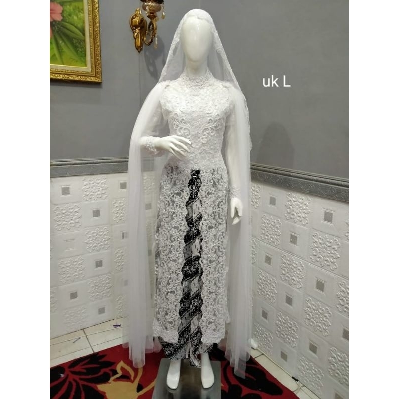kebaya akad nikah modern
