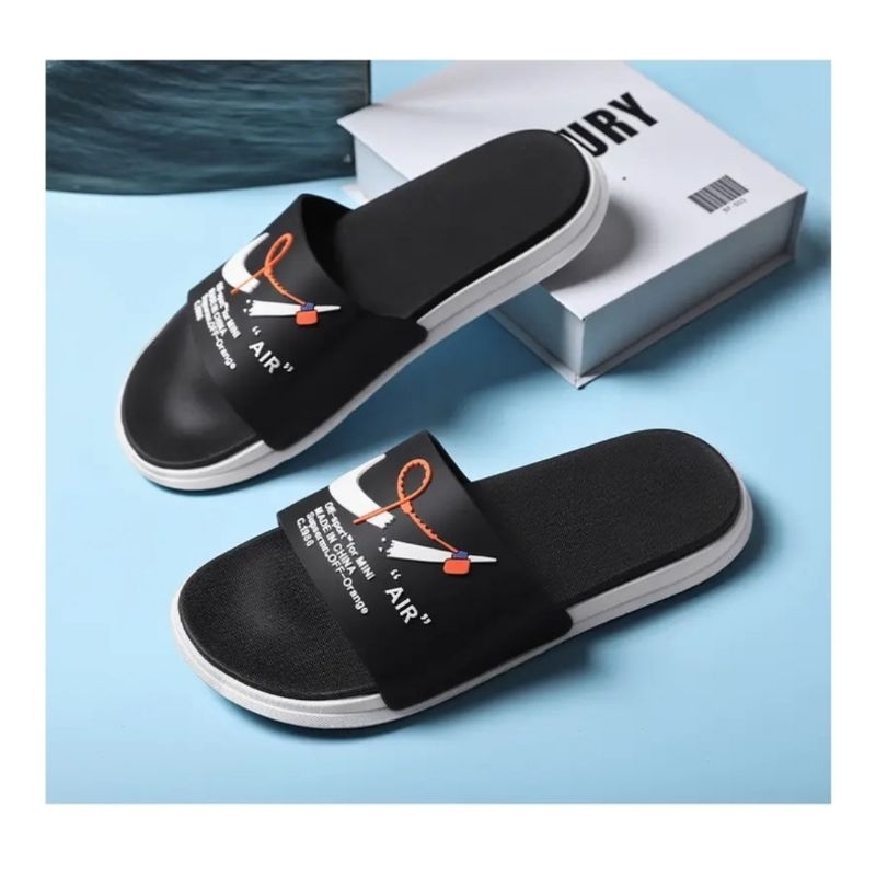 Promo 07-07   gratis ongkit !! Sendal Selop Dewasa Air Sport 2 Karet Import-41 hitam