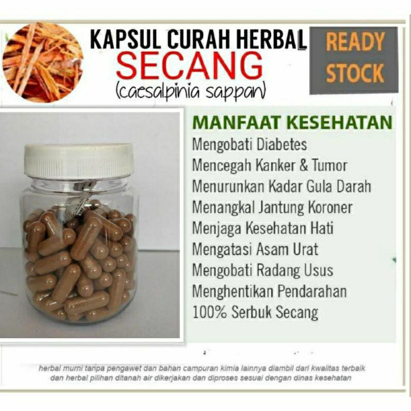 

SECANG 100 KAPSUL OBAT HERBAL TERBAIK (PREMIUM QUALITY)