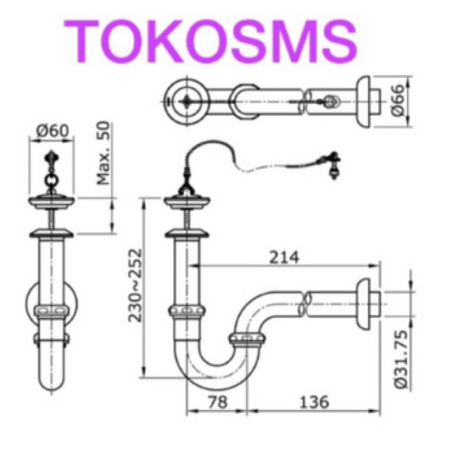 sifon angsa toto TX709AN untuk washtafel TX 709 AN afur westafel avur wastafel