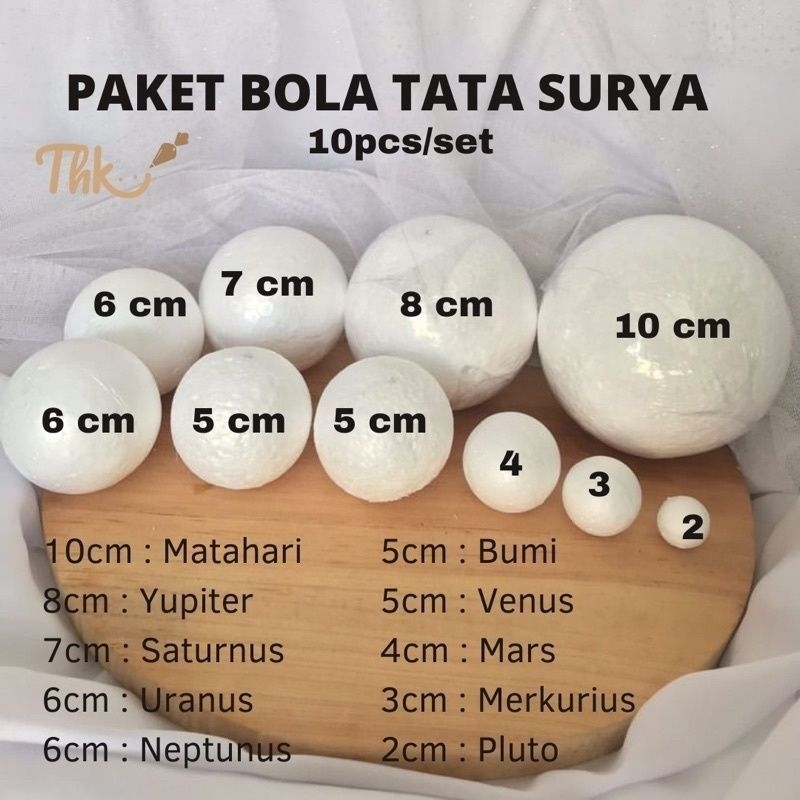Paket Bola Gabus TATA SURYA PLANET Bola Gabus Planet Bola Gabus Kerajinan Tangan Bola