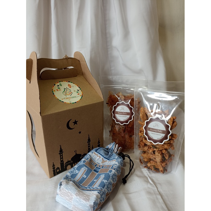 

Hampers Lebaran Murah | Kripca, Basreng, Sajadah traveling