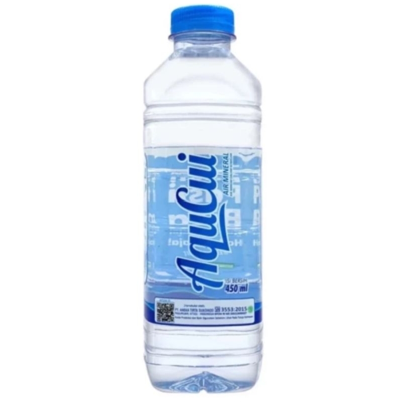 AQUCUI air mineral dalam kemasan botol 450 ml eceran satuan