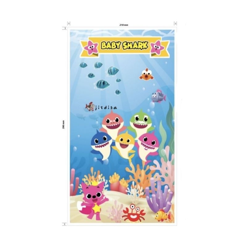 Plastik BABY SHARK isi 10pc Goodie bag BABY SHARK Plastik Snack ulang tahun BABY SHARK plastik ultah