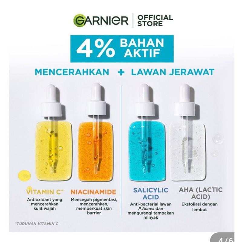 Garnier Bright Complete Anti acne Serum Skincare Wajah berjerawat 7.5ML