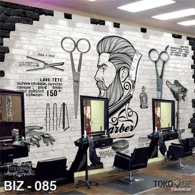 WALLPAPER CUSTOM BARBERSHOP PREMIUM QUALITY