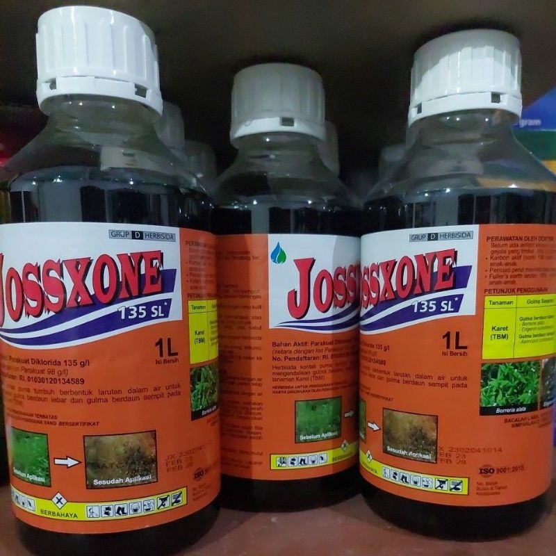 HERBISIDA KONTAK JOSSXONE  PARAQUAT 135SL 1 LITER