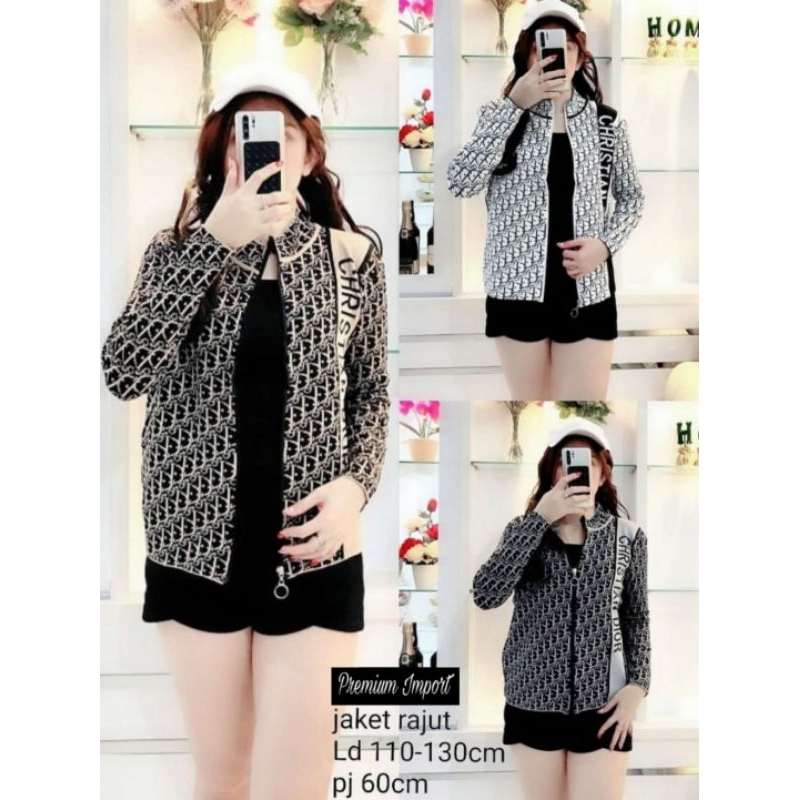 ♥️ PREMIUM IMPORT ♥️ READY ! DOIR KNIT LONG SLEEVE HIGH NECK ZIPPER JACKET OUTER CARDIGAN SWEATER