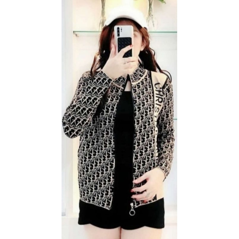 ♥️ PREMIUM IMPORT ♥️ READY ! DOIR KNIT LONG SLEEVE HIGH NECK ZIPPER JACKET OUTER CARDIGAN SWEATER