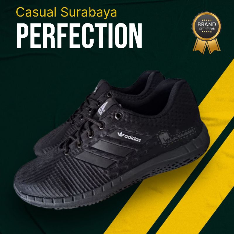 SEPATU SEKOLAH HITAM POLOS UNISEX LAKI PEREMPUAN 36 - 43 ALAS KARET ANTI JEBOL / SEPATU SEKOLAH HITAM POLOS ADIDAS FULL BLACK