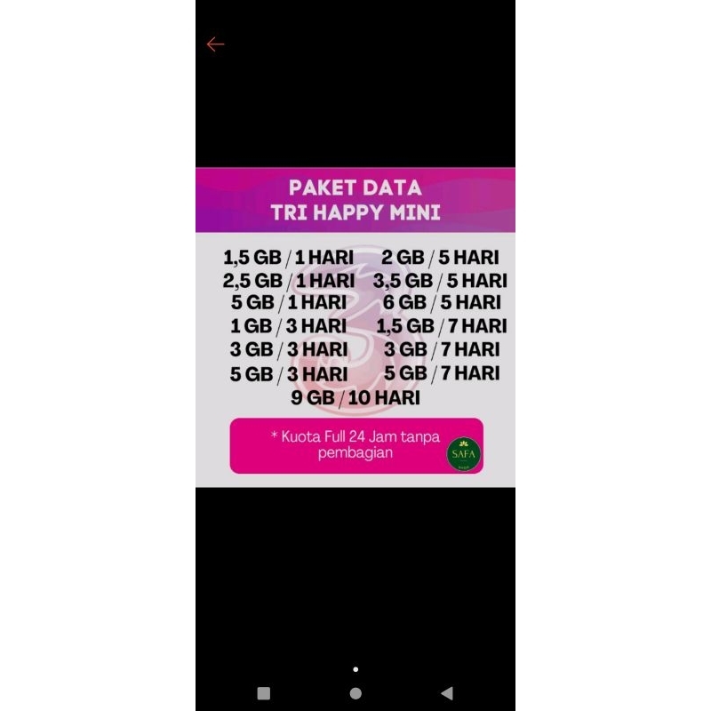 vocer tri happy/ vocer tri harian/ vocer three